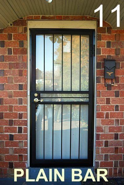 black security door