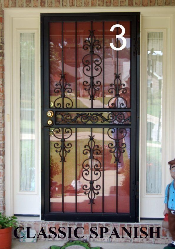 black security door