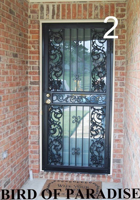 black security door