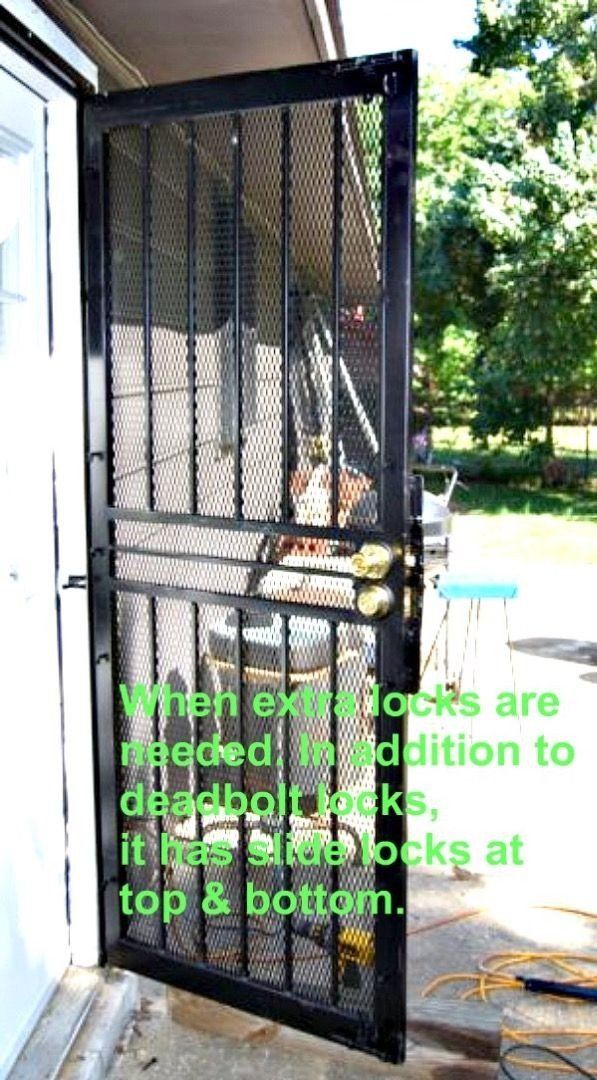 black security door