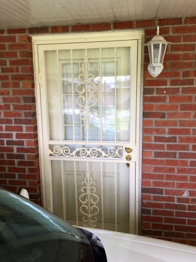 white security door