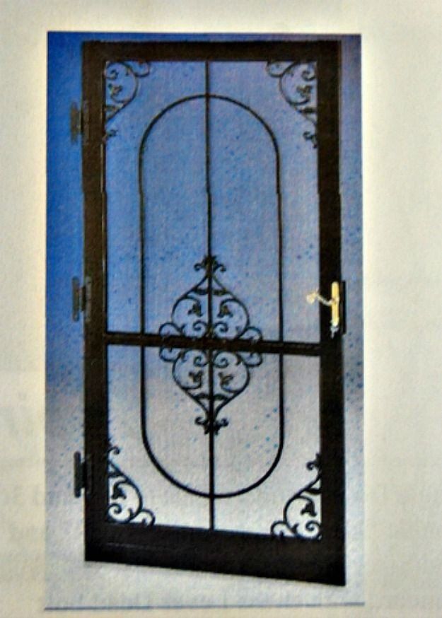black security door