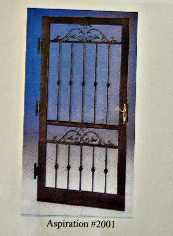black security door