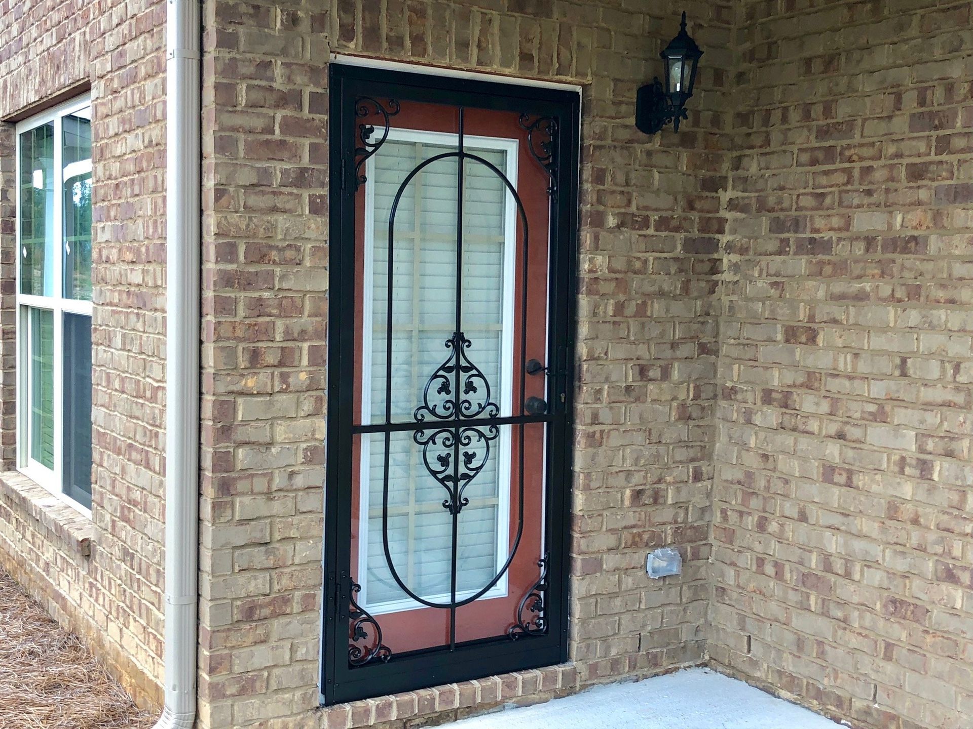 black security door