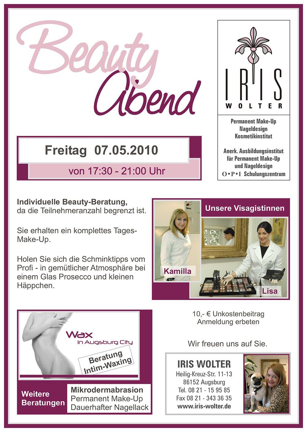 Einladung Beauty Abend