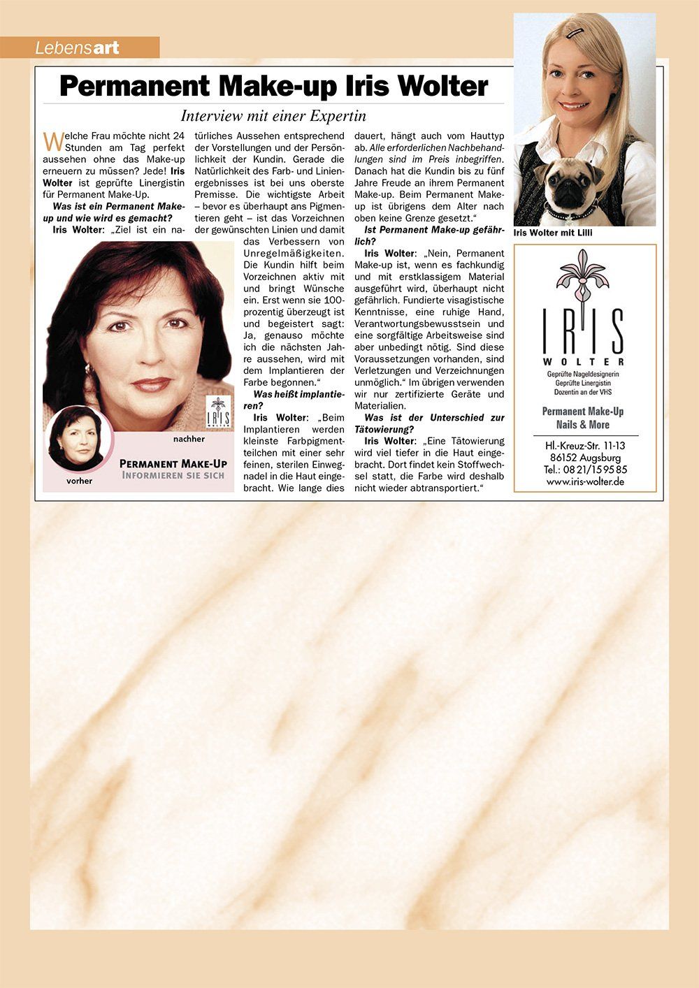 Interview Augsburg Journal Iris Wolter