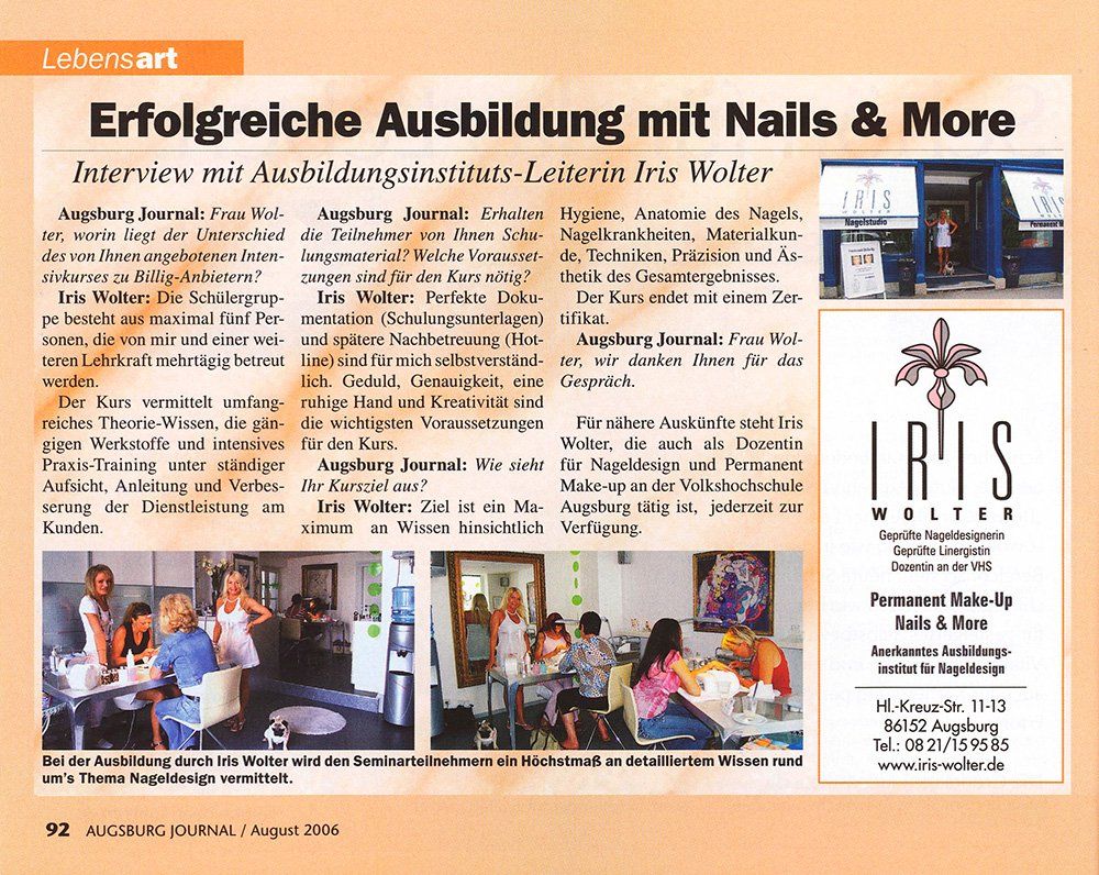 Presseartikel zur Ausbildung für PMU