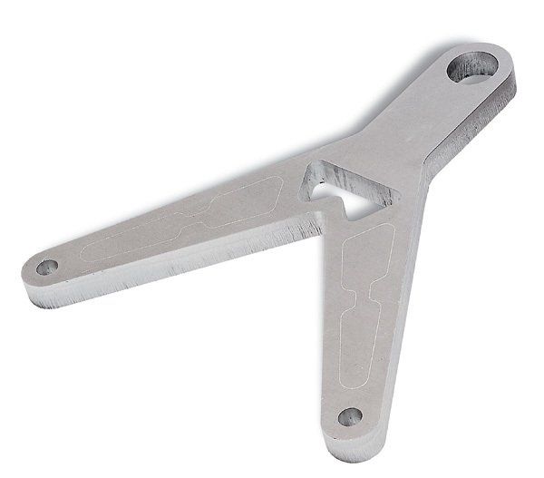 Metal multi-tool with bottle opener and holes on each end.