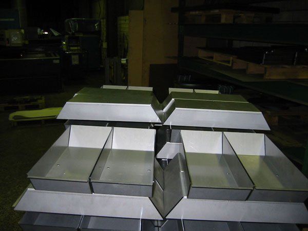 folded metal pieces