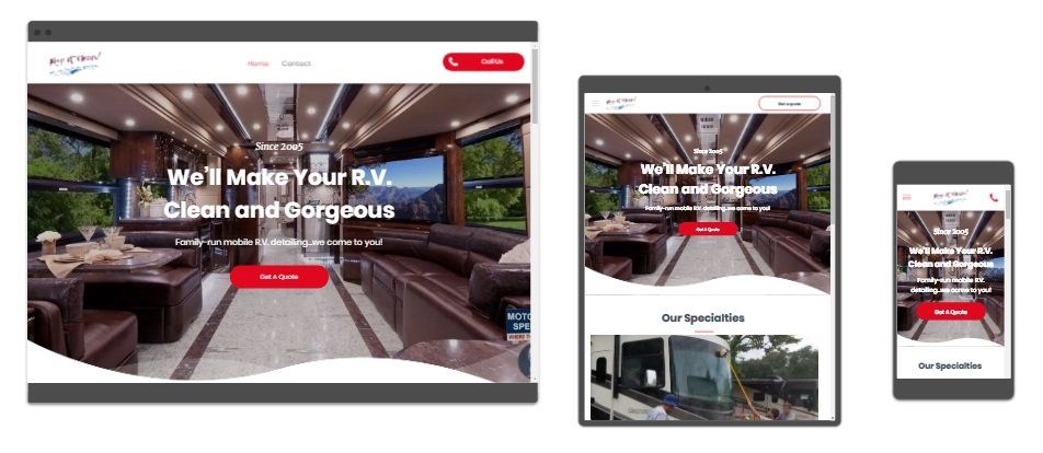 Keep It Clean RV Detailing website preview