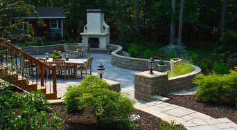 Hardscape — Landscape with Brick Fence Design in Carneys Point, NJ