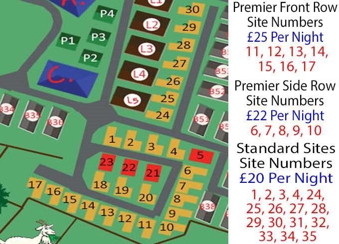 Drumhoney site map touring pitches CampingNI