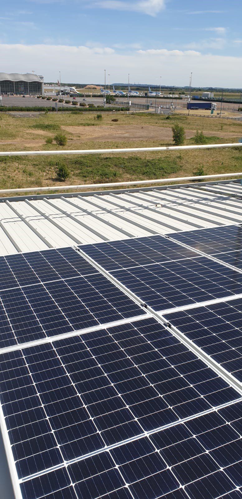 donacaster airport solar panels planes