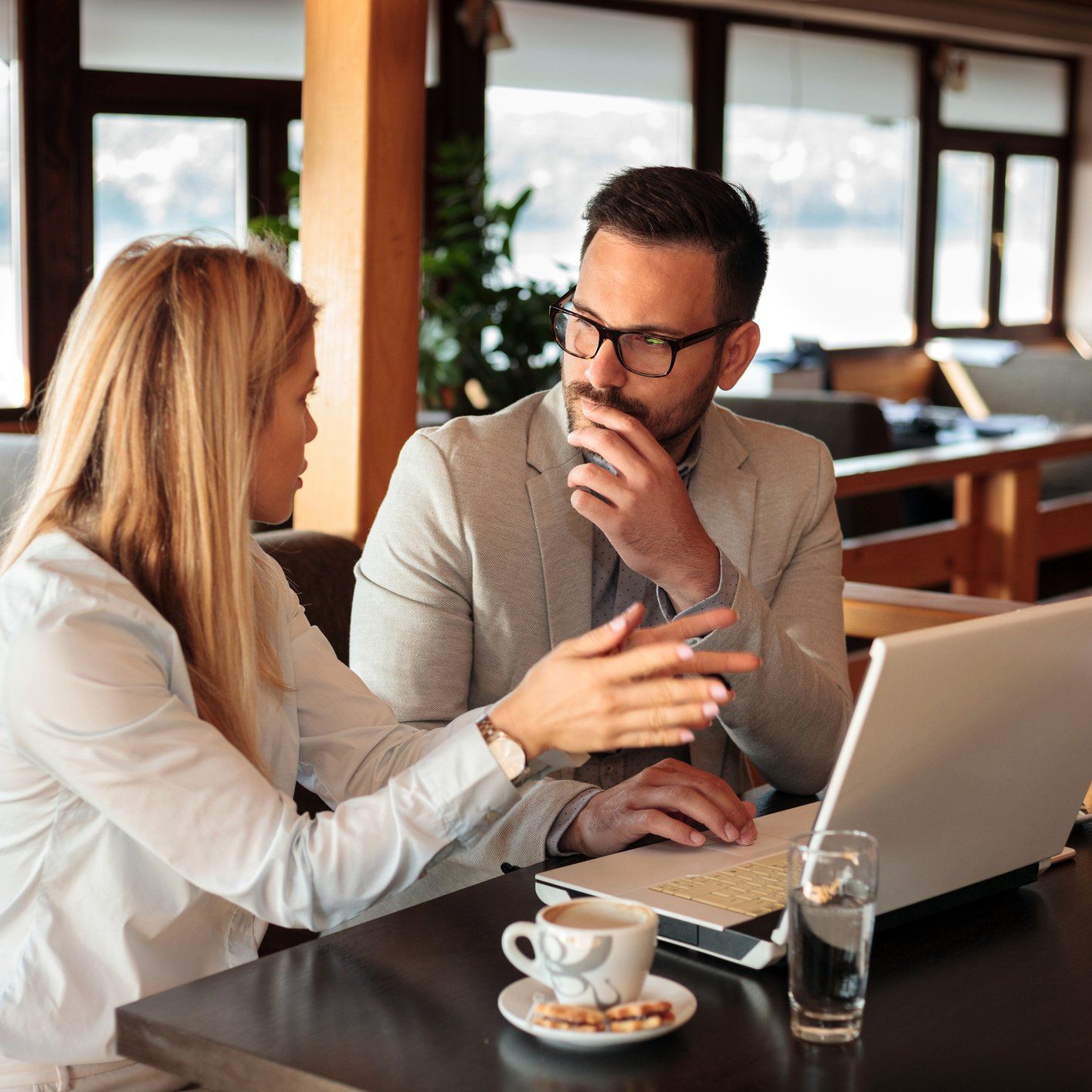 Insurance Agent Speaking with a Businessman — Michigan City, IN — Snyder Insurance Agency Insurance Agent Speaking with a Businessman — Michigan City, IN — Snyder Insurance Agency
