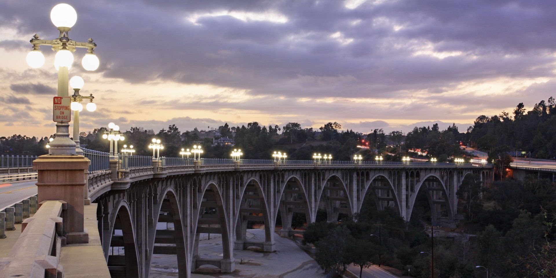 bridge at sunset