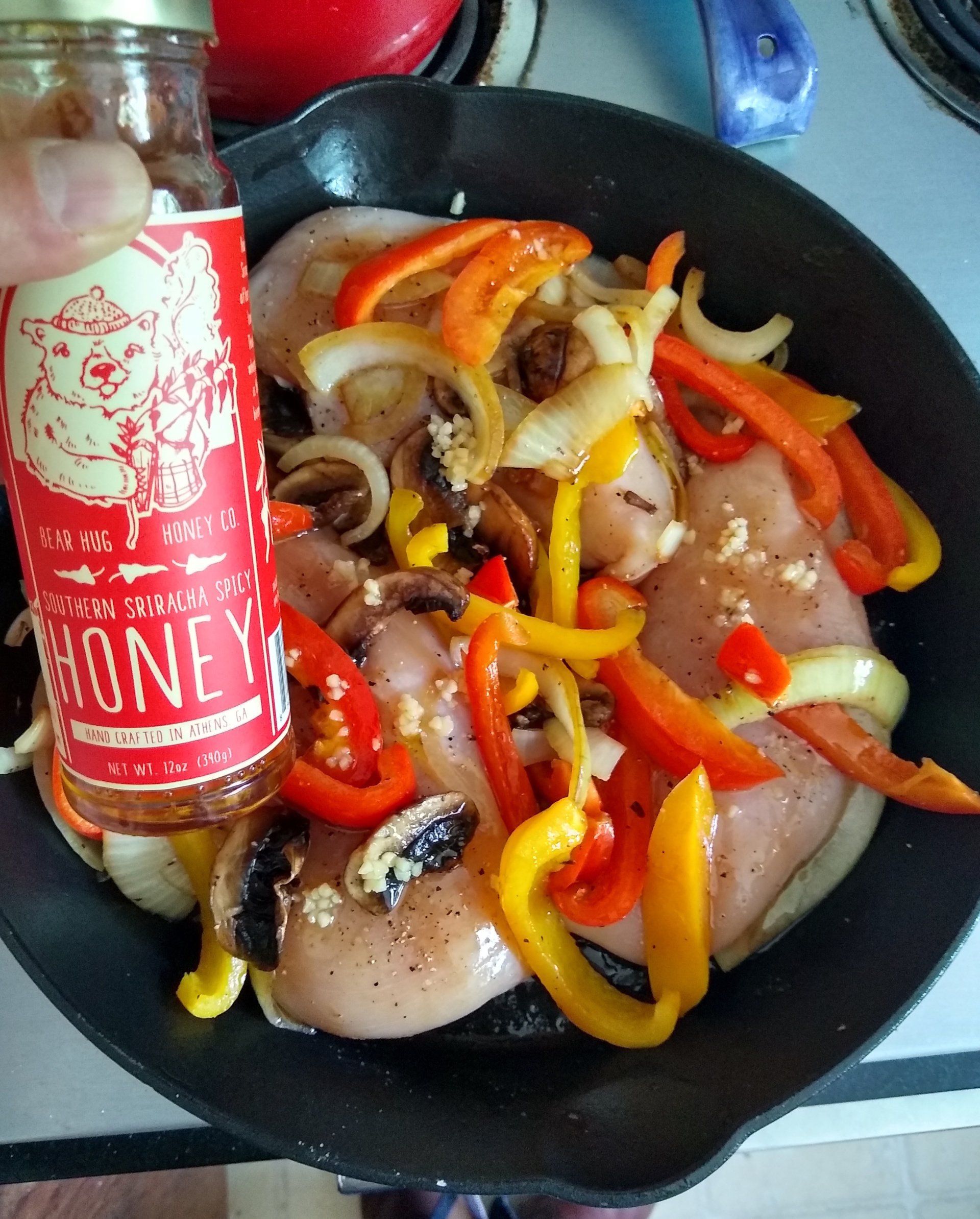 Sriracaha Spicy Honey Chicken Cast Iron