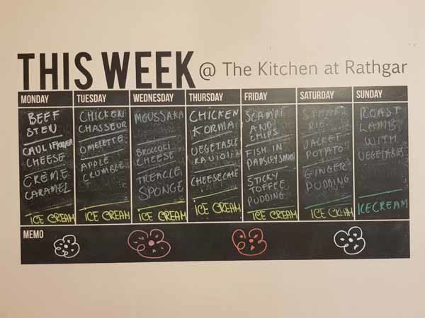 This week schedule on black board