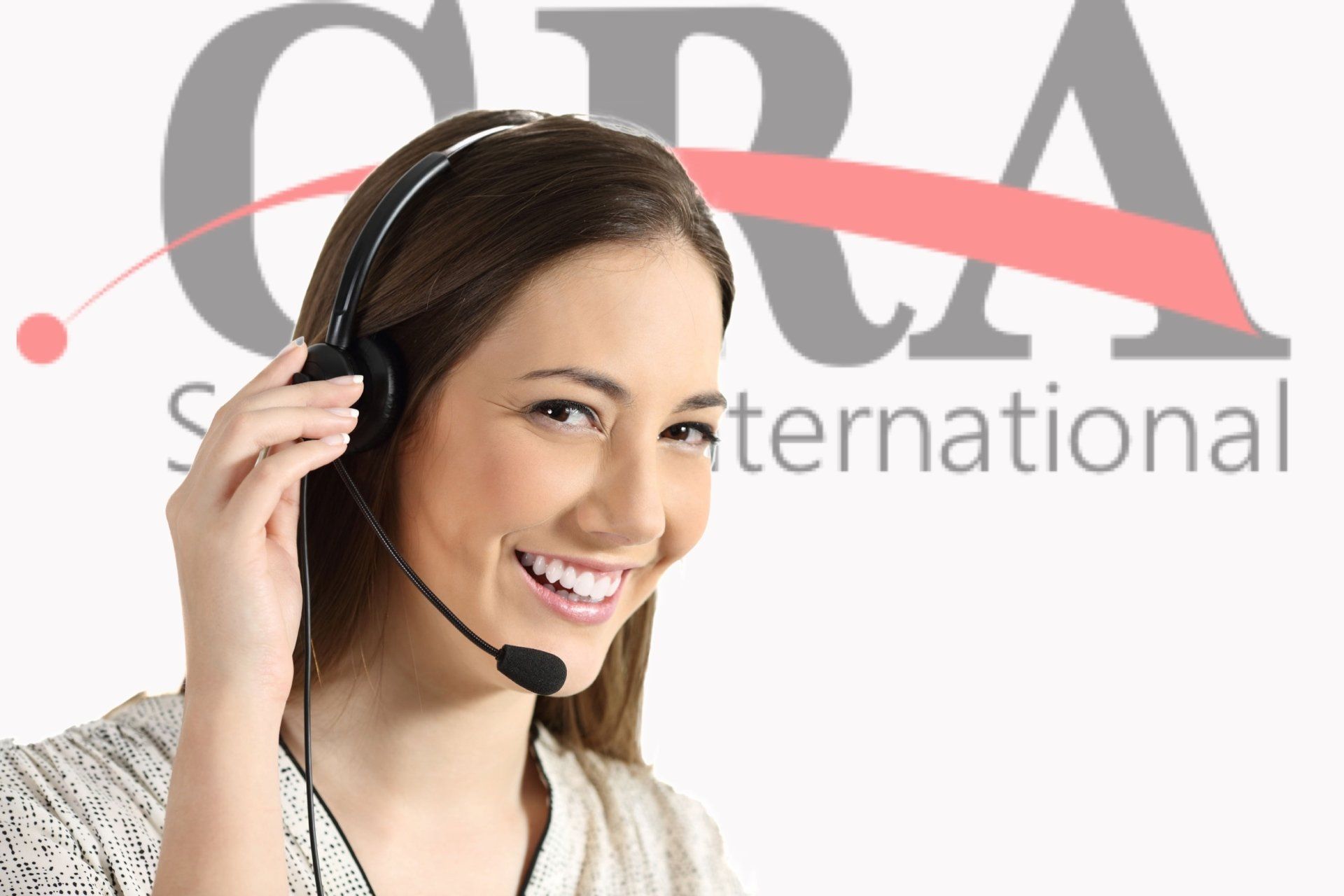 Customer service representative assisting a customer on the phone