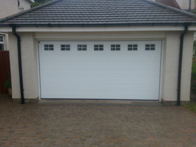 White double garage doors