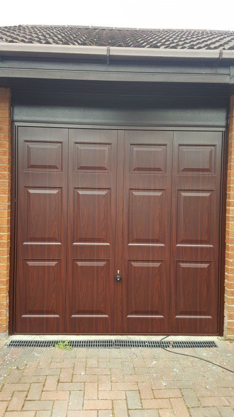 Wooden garage door