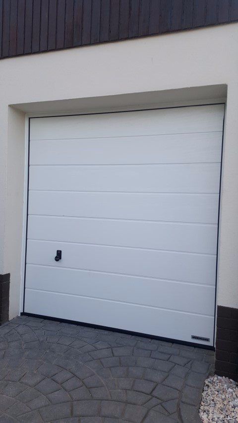 White garage door