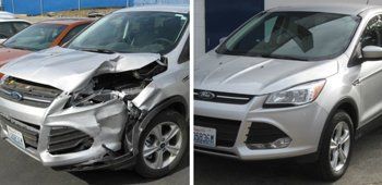 Auto Body Repair — Before and After Image of Car in Spokane, WA Auto Body Repair — Before and After Image of Car in Spokane, WA