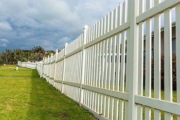 Boundary Fence White Slats