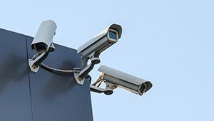 cctv camera installed on roof 