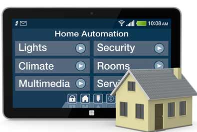 Tablet with a house model