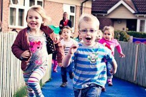 Children running