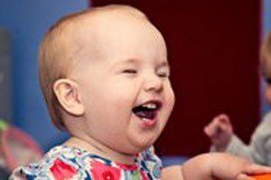 Baby laughing
