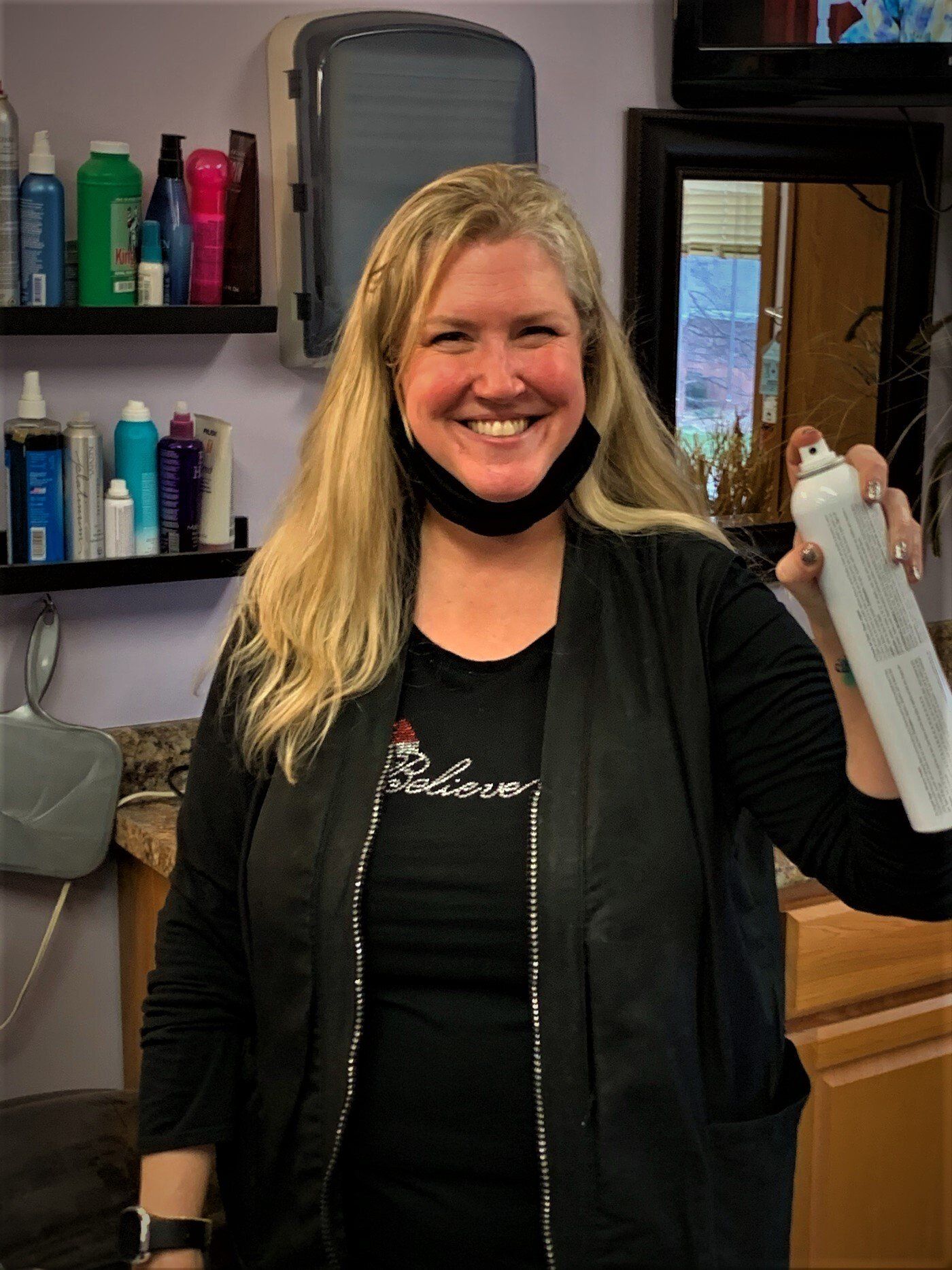 Friendly Stylist at Beauty Salon at Senior Housing Facility