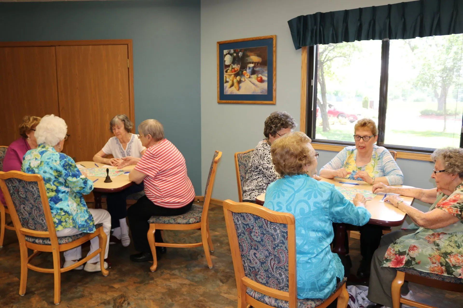Group of Seniors Enjoying Game Night