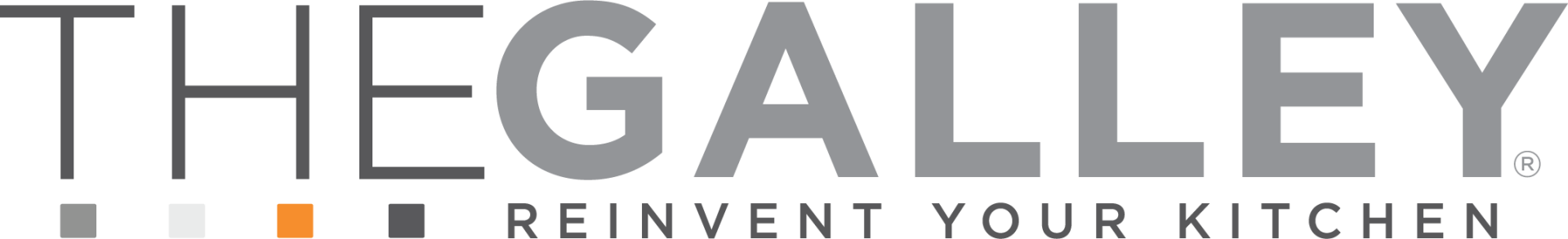 The galley reinvent your kitchen logo on a white background