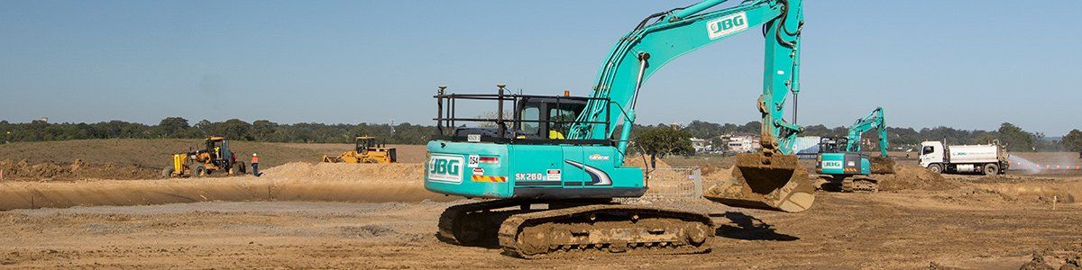 construction digger on site