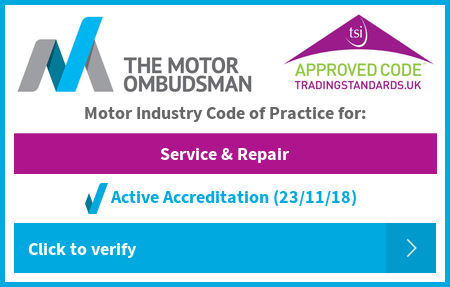 The Motor Ombudsman accreditation JVS Engineer is accredited by The Motor Ombudsman