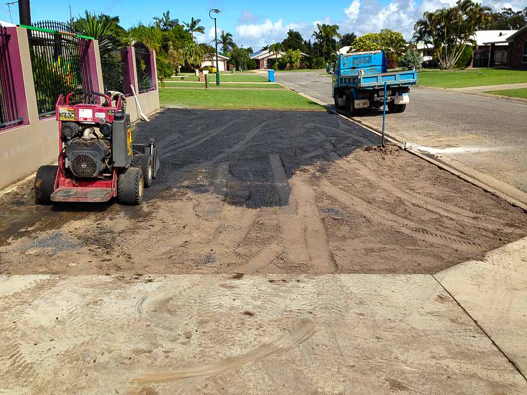 Adding Asphalt in Front of the House — MJP Mini Diggers in Andergrove, QLD