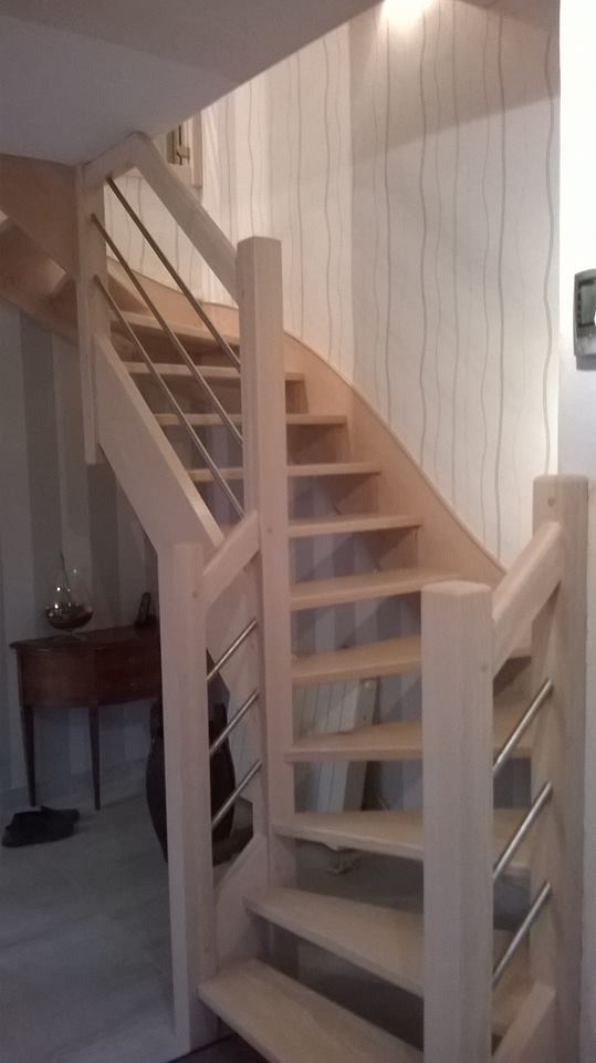 Pose escalier bois