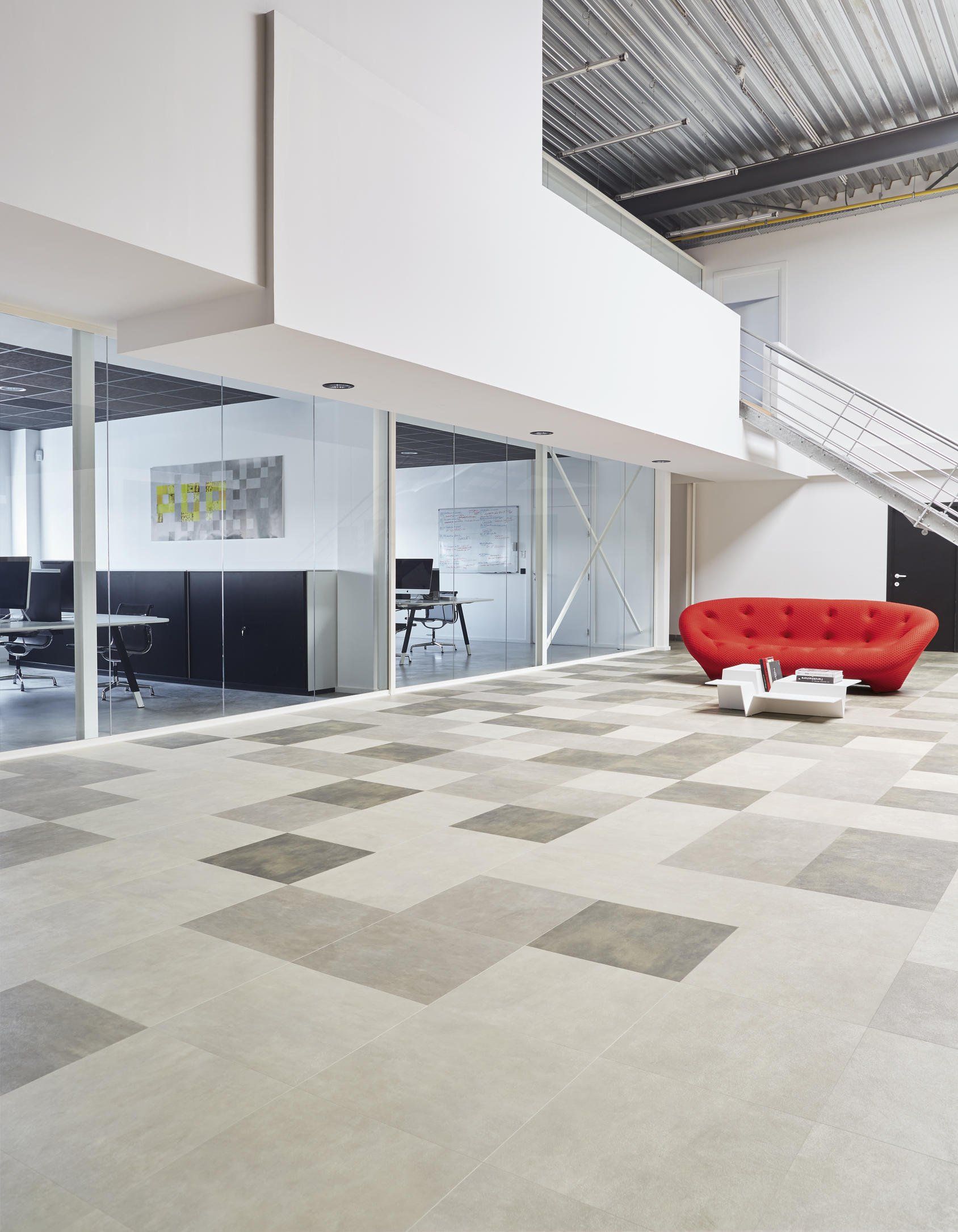 zona giorno con pavimento in PVC