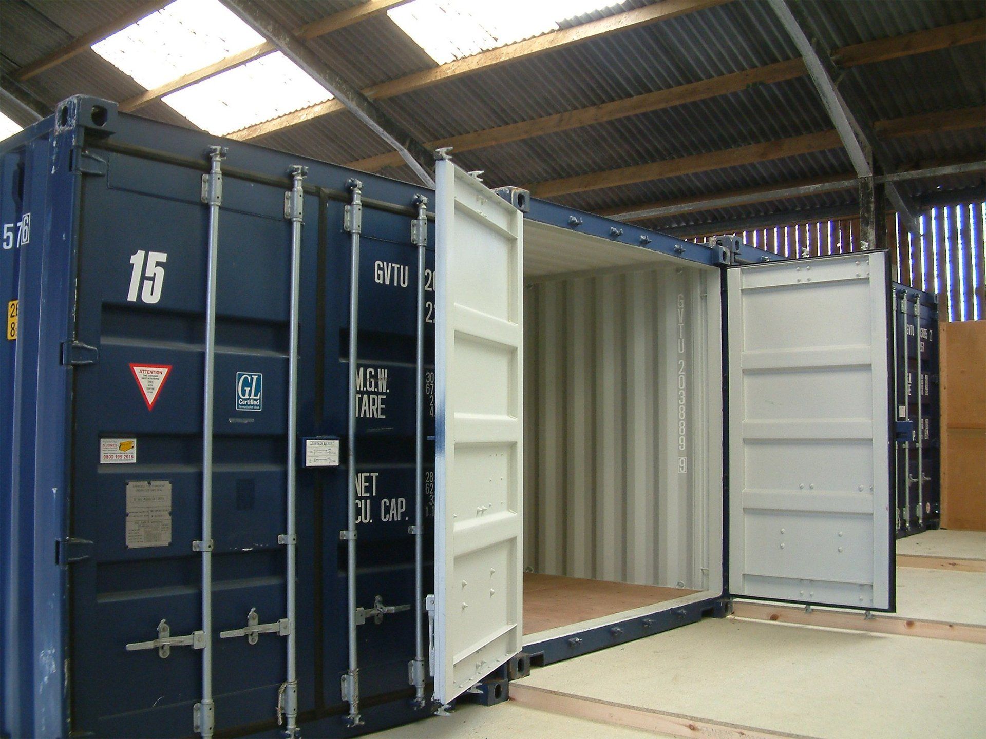 partially opened storage boxes