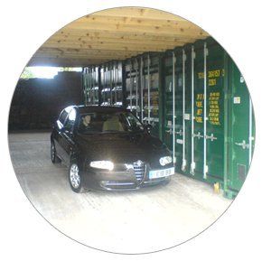 black car parked