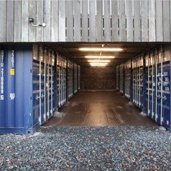 view of the storage unit interiors