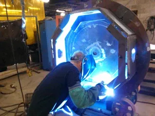 Staff Doing Welding Works — Unites State, USA — Power Plant Service
