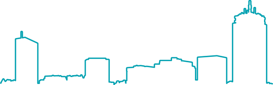 outlined city