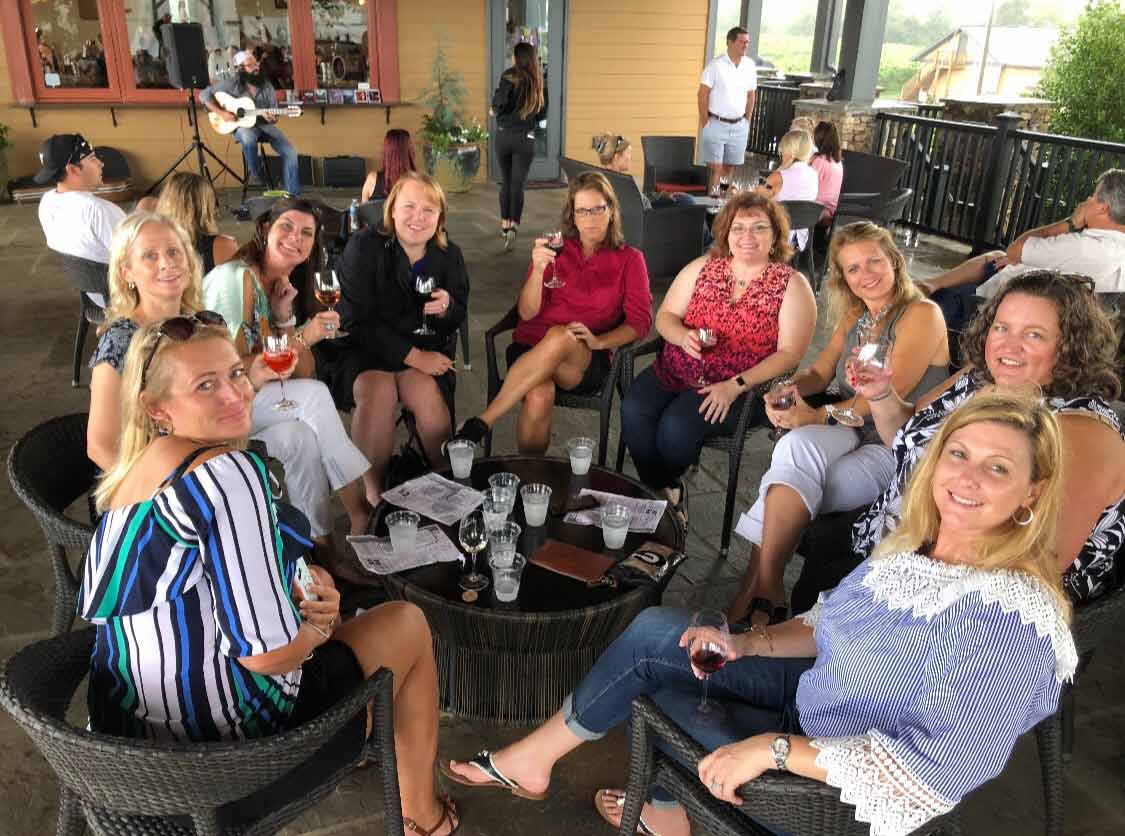 women at party