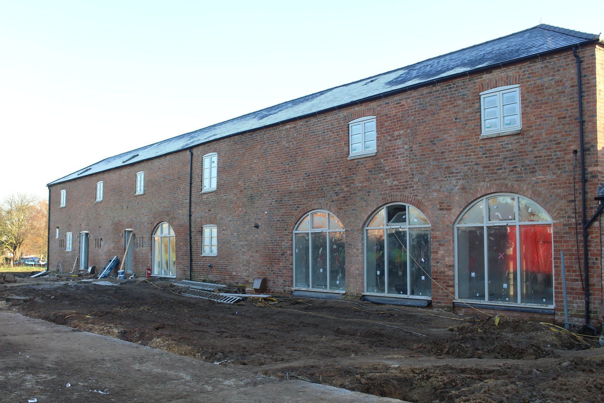 The former Eastfield Farm and outbuildings
