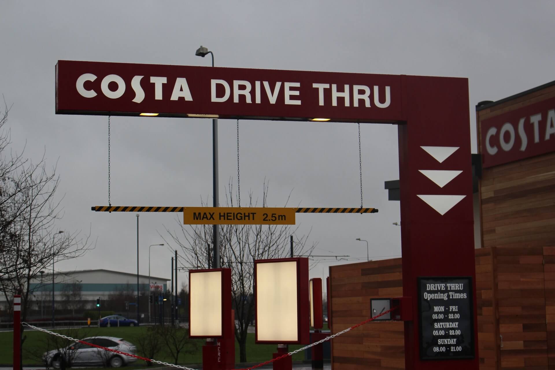 Costa coffee sign board