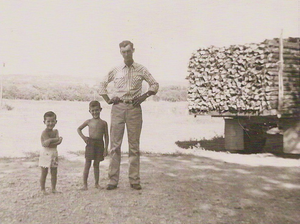 Ronnie Roberts with his father Cecil and big brother Leslie