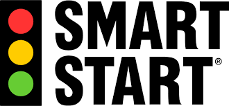 Logo with a traffic light on the left and the words 