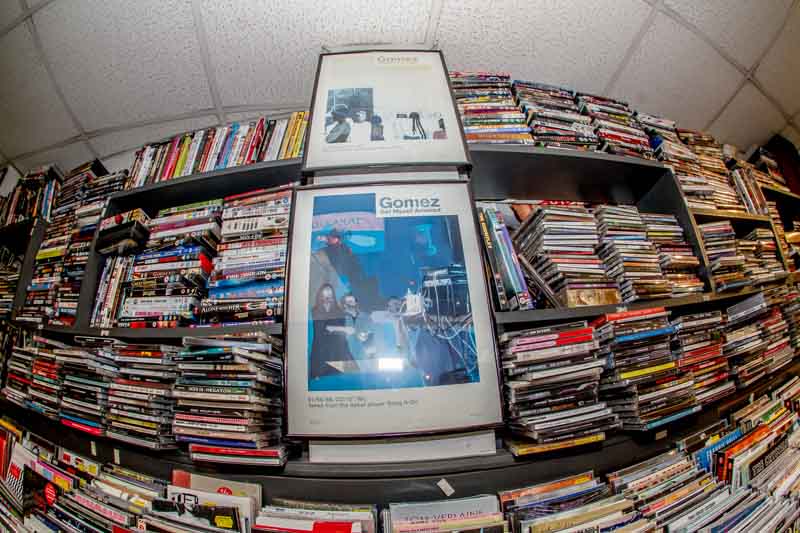 View of a shop with CD & vinyl collection